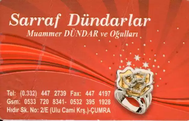 Sarraf Dündarlar Kartviziti