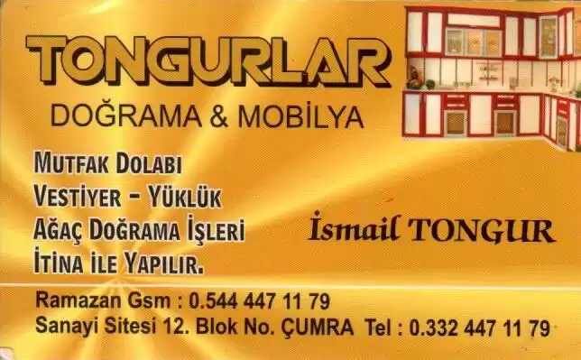 Tongurlar Doğrama Mobilya Kartviziti
