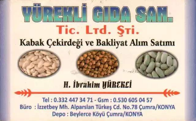 Yürekli Gıda San.Tic.Ltd.Şti. Kartviziti